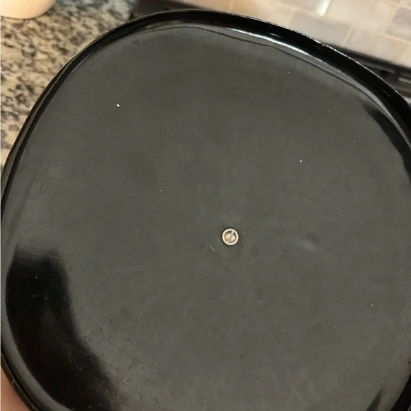 1950s Serendipity Pink and Black Spaghetti Enamel Frypan and Lid - Picture 7 of 8